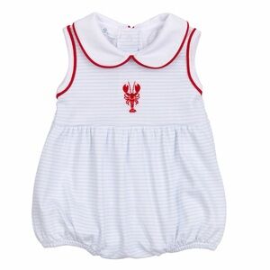 Magnolia Baby Lil' Snappers Collared Girl Bubble ~ 3M